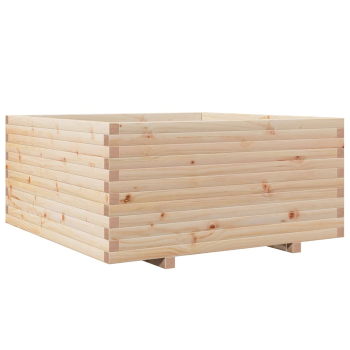 Vassoio per fioriera aiuola rialzata piante fiori terrazza giardino 100 x 100 x 49,5 cm legno di pino massiccio marrone 02_0037262