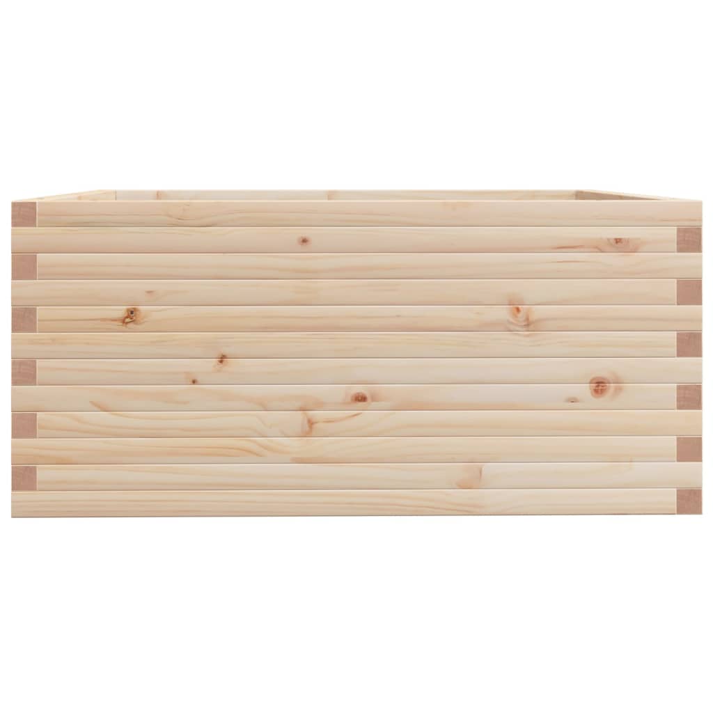 Vassoio per fioriera aiuola rialzata piante fiori terrazza giardino 100 x 100 x 49,5 cm legno di pino massiccio marrone 02_0037262
