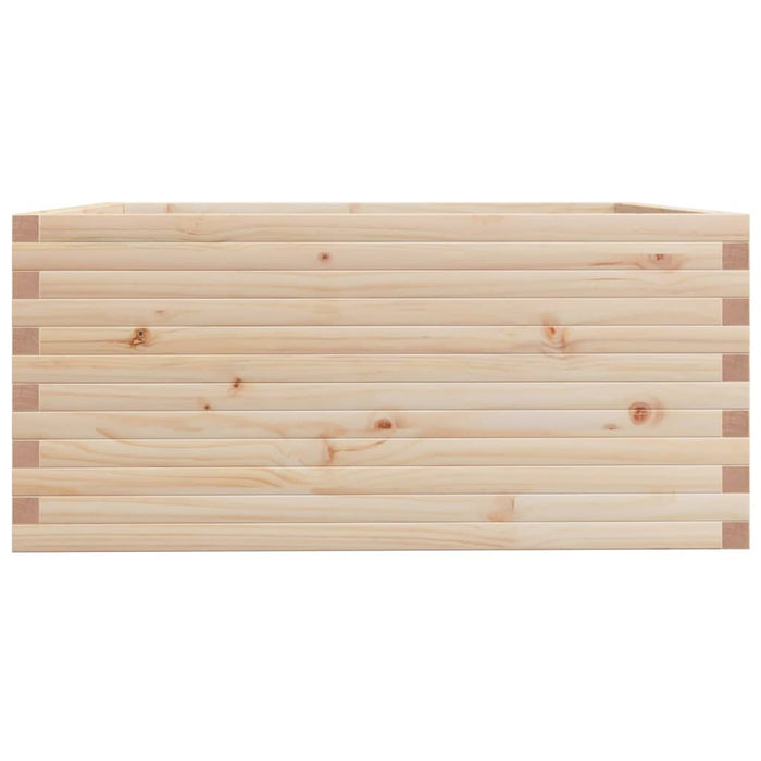 Vassoio per fioriera aiuola rialzata piante fiori terrazza giardino 100 x 100 x 49,5 cm legno di pino massiccio marrone 02_0037262