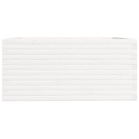 Fioriera da Giardino Bianca 100x100x49,5 Legno Massello di Pino 3282540