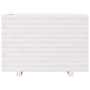 Vassoio per fioriera aiuola rialzata piante fiori terrazza giardino 70 x 40 x 49,5 cm legno di pino massiccio bianco 02_0037790