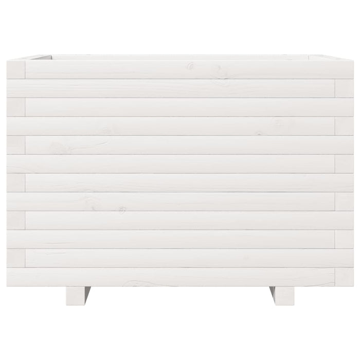 Vassoio per fioriera aiuola rialzata piante fiori terrazza giardino 70 x 40 x 49,5 cm legno di pino massiccio bianco 02_0037790