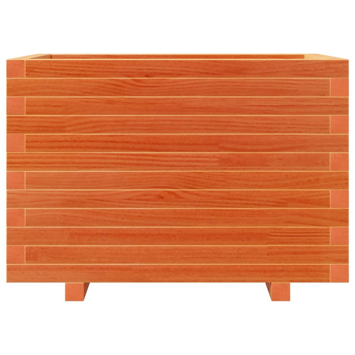 Vassoio per fioriera aiuola rialzata piante fiori terrazza giardino cera 70 x 40 x 49,5 cm legno di pino massiccio marrone 02_0038483