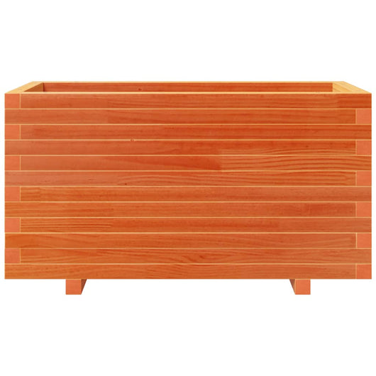 Vassoio per fioriera aiuola rialzata piante fiori terrazza giardino cera 90 x 40 x 49,5 cm legno di pino massiccio marrone 02_0038512