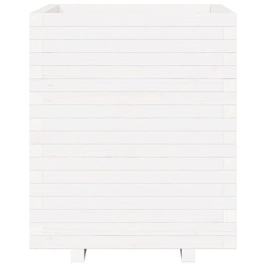 Vassoio per fioriera aiuola rialzata piante fiori terrazza giardino 60 x 60 x 72,5 cm legno di pino massiccio bianco 02_0037735