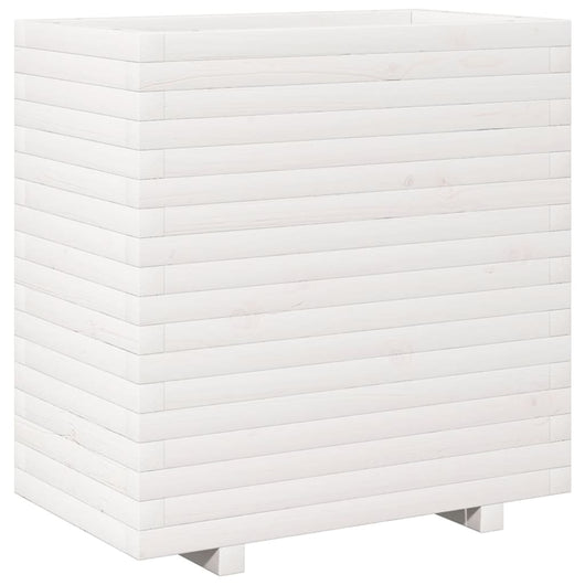Vassoio per fioriera aiuola rialzata piante fiori terrazza giardino 70 x 40 x 72,5 cm legno di pino massiccio bianco 02_0037803
