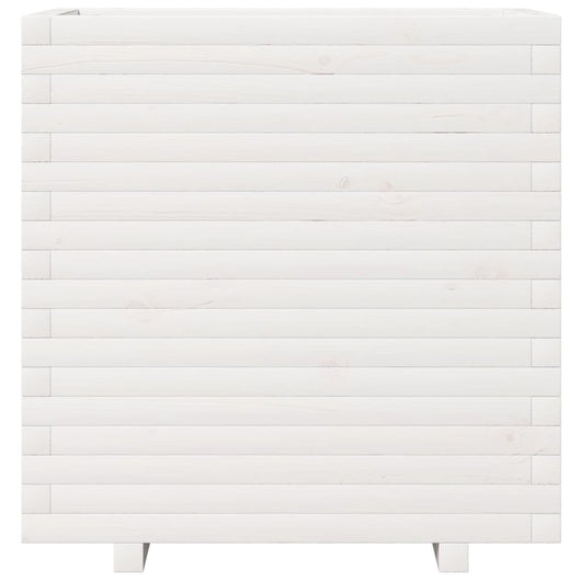 Vassoio per fioriera aiuola rialzata piante fiori terrazza giardino 70 x 40 x 72,5 cm legno di pino massiccio bianco 02_0037803