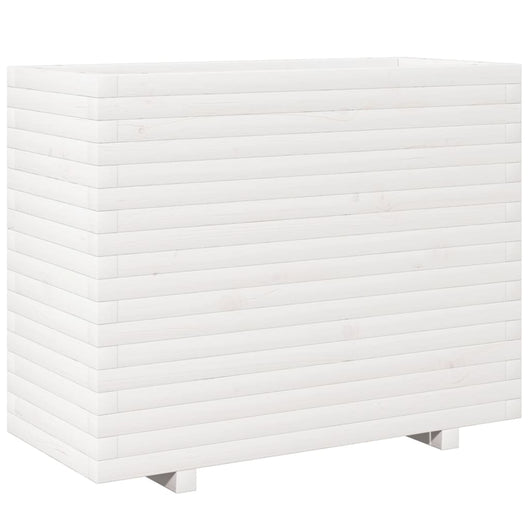 Vassoio per fioriera aiuola rialzata piante fiori terrazza giardino 90 x 40 x 72,5 cm legno di pino massiccio bianco 02_0037999