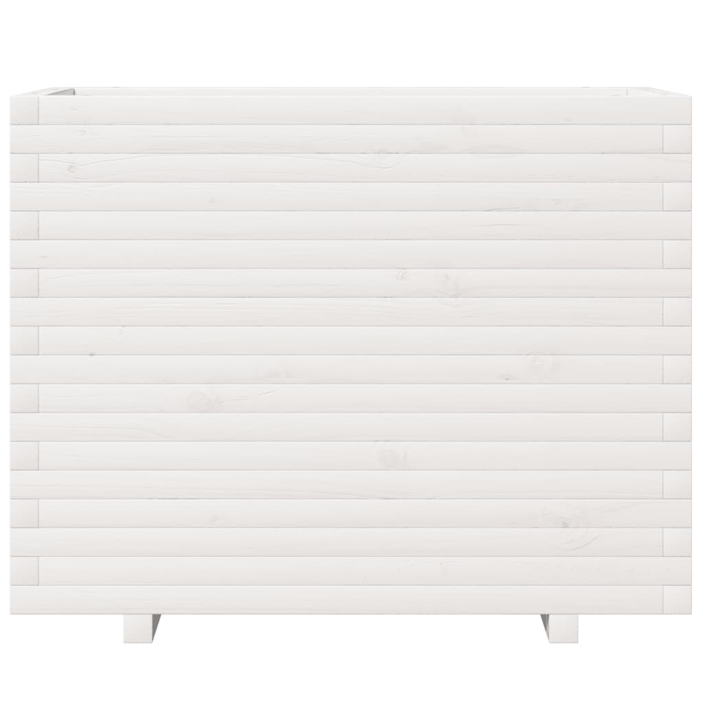 Vassoio per fioriera aiuola rialzata piante fiori terrazza giardino 90 x 40 x 72,5 cm legno di pino massiccio bianco 02_0037999