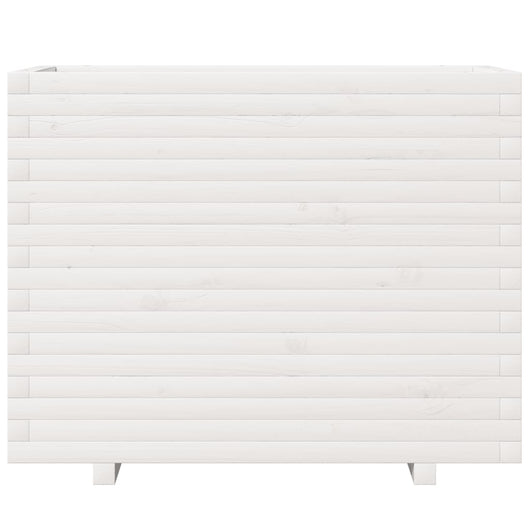 Vassoio per fioriera aiuola rialzata piante fiori terrazza giardino 90 x 40 x 72,5 cm legno di pino massiccio bianco 02_0037999