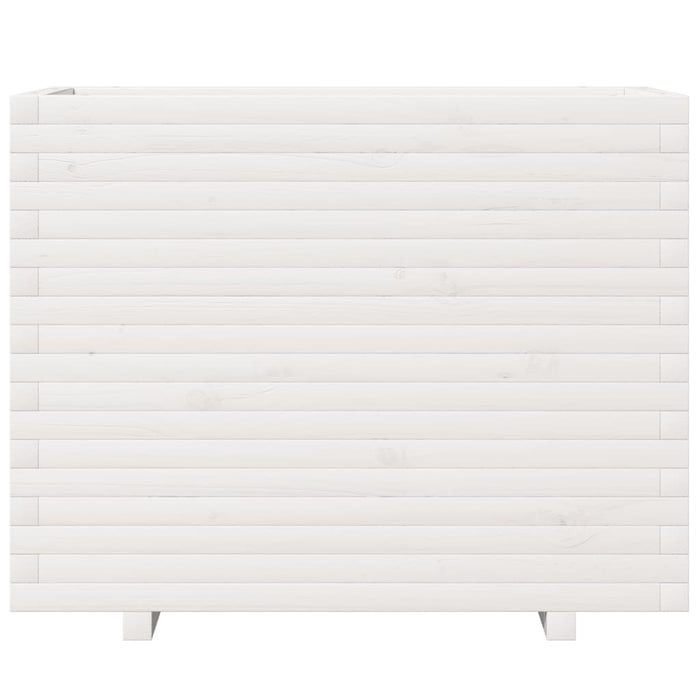 Vassoio per fioriera aiuola rialzata piante fiori terrazza giardino 90 x 40 x 72,5 cm legno di pino massiccio bianco 02_0037999