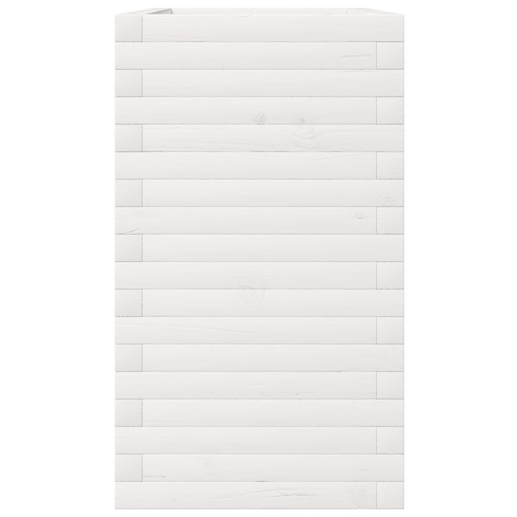 Vassoio per fioriera aiuola rialzata piante fiori terrazza giardino 90 x 40 x 72,5 cm legno di pino massiccio bianco 02_0037999