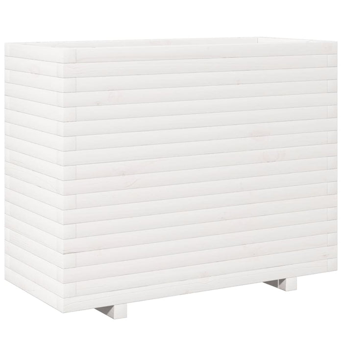Vassoio per fioriera aiuola rialzata piante fiori terrazza giardino 90 x 40 x 72,5 cm legno di pino massiccio bianco 02_0037999