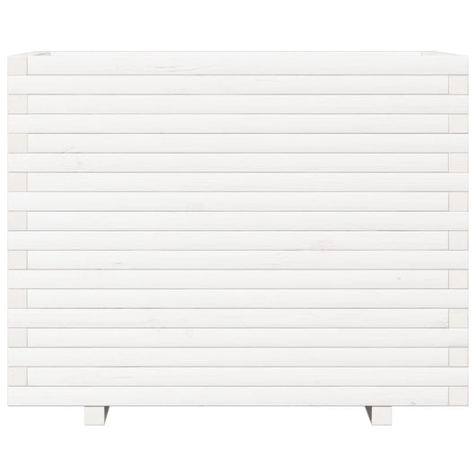 Vassoio per fioriera aiuola rialzata piante fiori terrazza giardino 90 x 60 x 72,5 cm legno di pino massiccio bianco 02_0038041