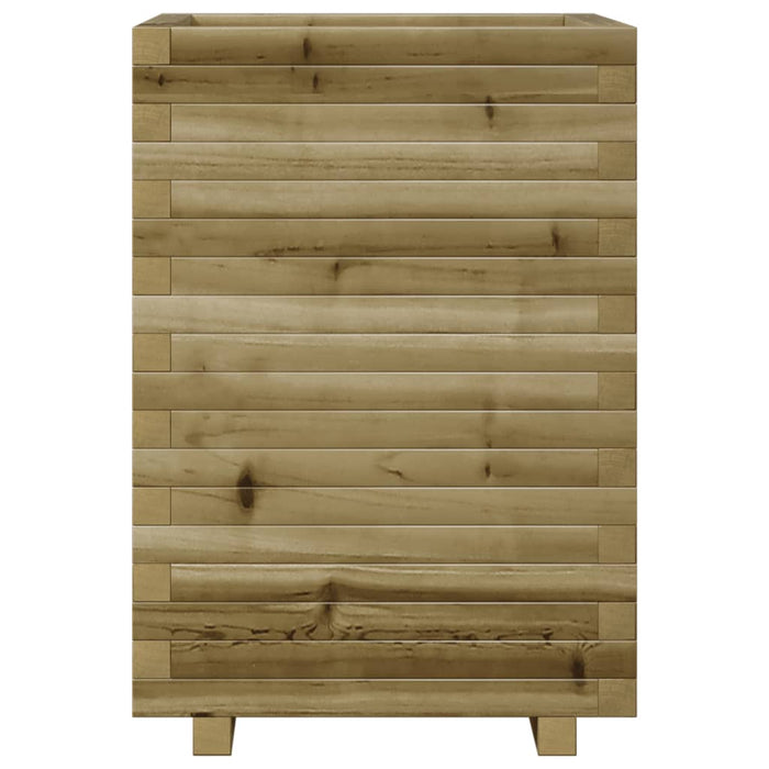 Vassoio per fioriera aiuola rialzata piante fiori terrazza giardino 50 x 50 x 72 cm legno di pino impregnato marrone 02_0037675