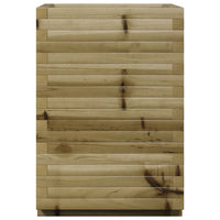 Vassoio per fioriera aiuola rialzata piante fiori terrazza giardino 50 x 50 x 72 cm legno di pino impregnato marrone 02_0037675