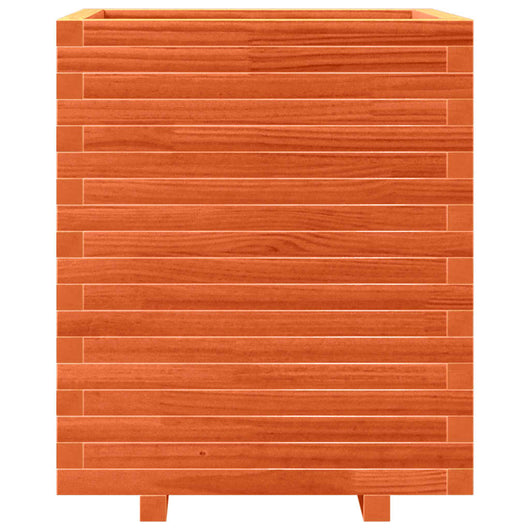 Vassoio per fioriera aiuola rialzata piante fiori terrazzo giardino cera 60 x 60 x 72 cm legno massello di pino marrone 02_0038477