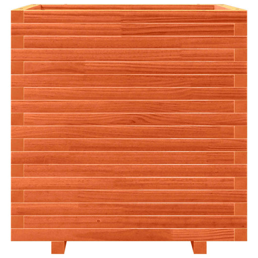 Vassoio per fioriera aiuola rialzata piante fiori terrazza giardino cera 70 x 70 x 72 cm legno di pino massiccio marrone 02_0038496