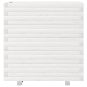 Fioriera da Giardino Bianca 70x40x72 cm Legno Massello di Pino 3282630