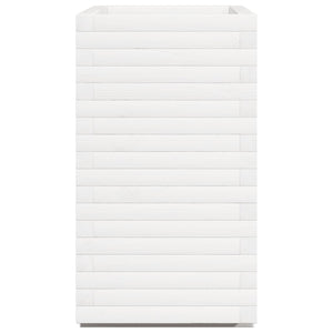 Fioriera da Giardino Bianca 70x40x72 cm Legno Massello di Pino 3282630