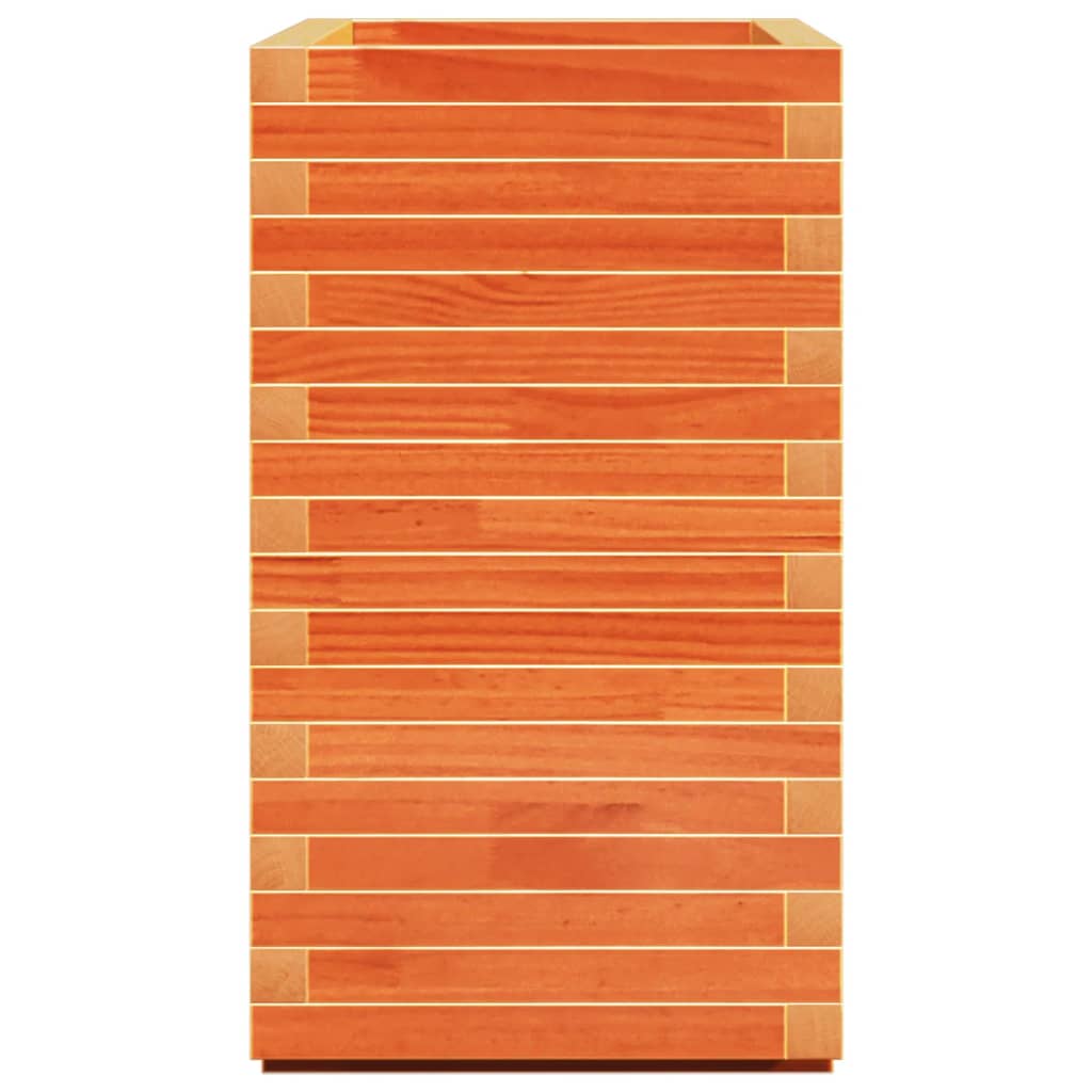 Vassoio per fioriera aiuola rialzata piante fiori terrazzo giardino cera 70 x 40 x 72 cm legno massello di pino marrone 02_0038486