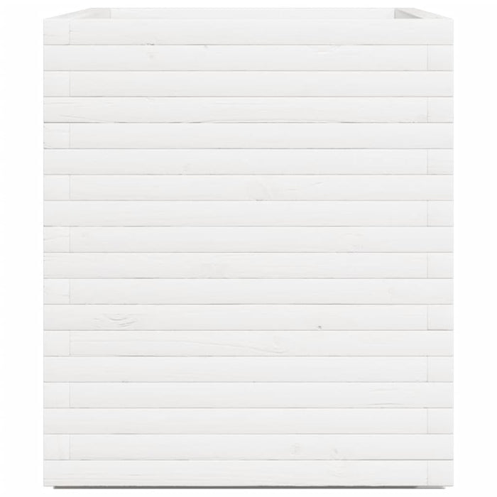 Fioriera da Giardino Bianca 90x60x72 cm Legno Massello di Pino 3282645