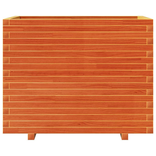 Vassoio per fioriera aiuola rialzata piante fiori terrazzo giardino cera 90 x 60 x 72 cm legno massello di pino marrone 02_0038525