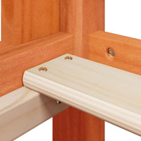 Letto a Castello con Tetto Cera 80x200 cm Legno Massello Pino 3281960