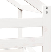 Letto a Castello con Tetto Bianco 90x200 cm in Legno di Pino 3281962