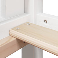 vidaXL Letto a Soppalco con Tetto Bianco 90x200 cm in Legno di Pino