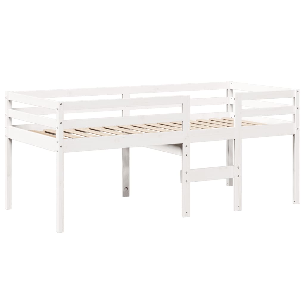 vidaXL Letto a Soppalco con Tetto Bianco 90x190 cm in Legno di Pino