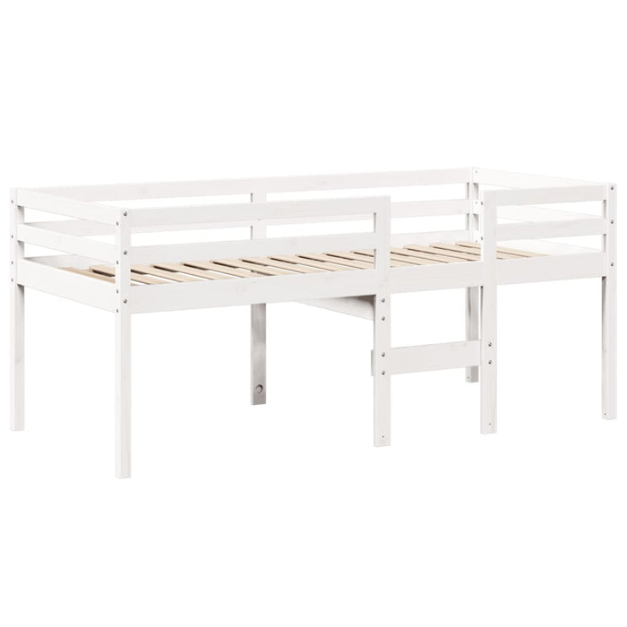 vidaXL Letto a Soppalco con Tetto Bianco 90x190 cm in Legno di Pino