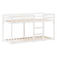 Letto a Castello con Tetto Bianco 90x200 cm in Legno di Pino 3281998