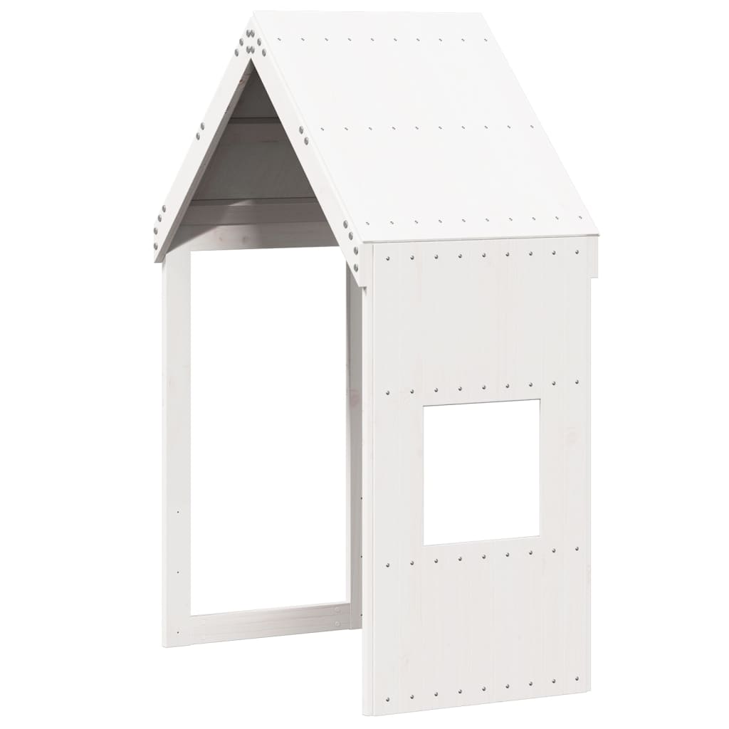 Letto a Castello senza Materasso-Struttura Letto a Castello Bianco 90x190cm Massello Pino 867937