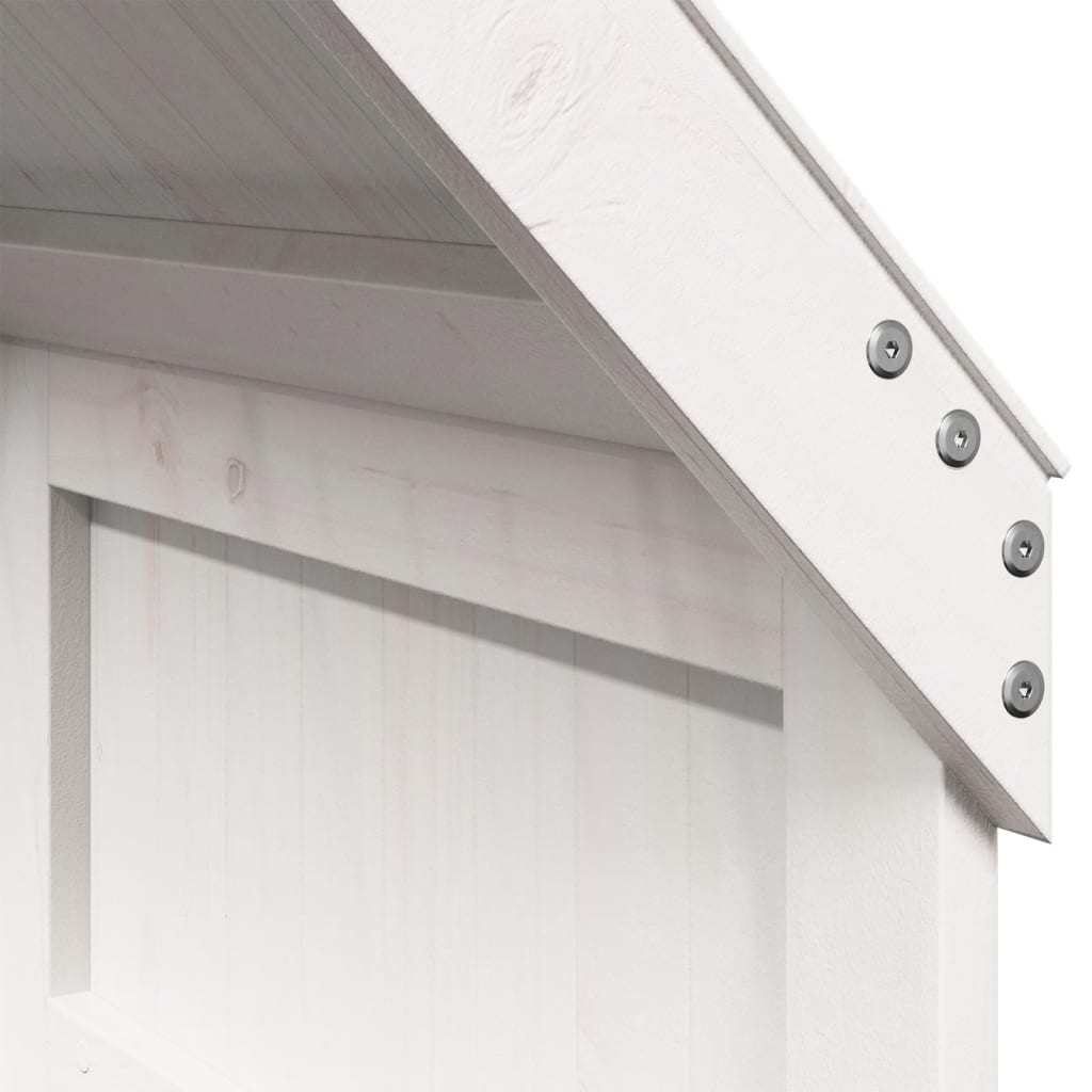 Letto a Castello senza Materasso Bianco 90x190cm Massello Pino