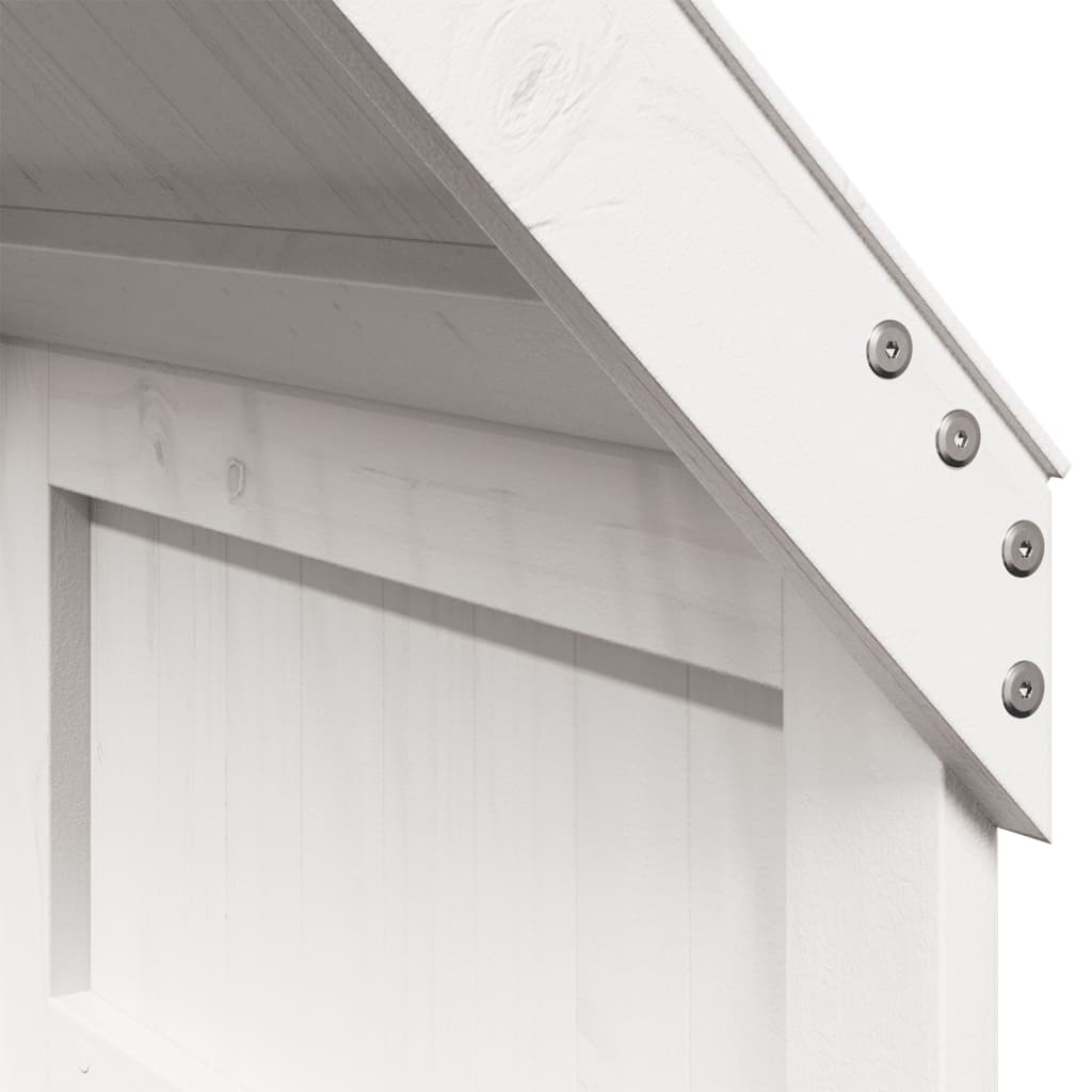 vidaXL Letto a Castello con Tetto Bianco 75x190 cm Legno Massello Pino