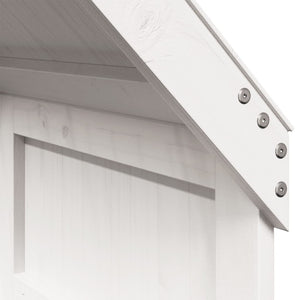 vidaXL Letto a Castello con Tetto Bianco 75x190 cm Legno Massello Pino