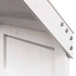 vidaXL Letto a Soppalco con Tetto Bianco 80x200 cm in Legno di Pino