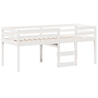 vidaXL Letto a Soppalco con Tetto Bianco 90x190 cm in Legno di Pino