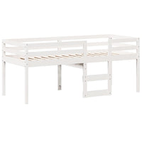 vidaXL Letto a Soppalco con Tetto Bianco 75x190 cm in Legno di Pino