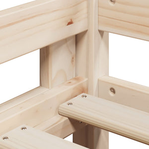 vidaXL Letto Soppalco con Scala e Tetto 90x200 cm Legno Massello Pino