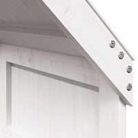 vidaXL Letto Soppalco con Scala e Tetto Bianco 90x200 cm Massello Pino