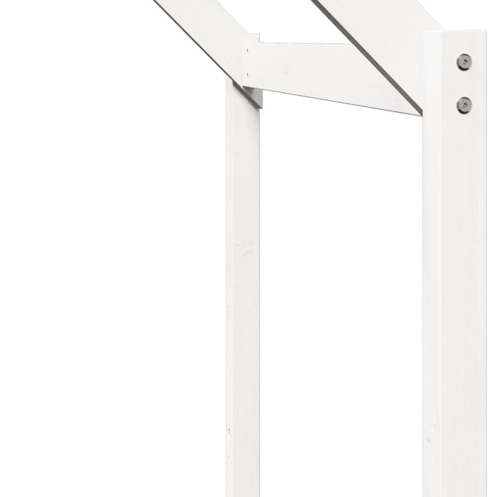 Letto a Castello senza Materasso Bianco 90x190cm Massello Pino 3282048