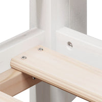 Letto a Castello con Tetto Bianco 75x190 cm Legno Massello Pino 3282050