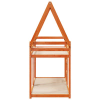vidaXL Letto a Castello con Tetto Cera 80x200 cm Legno Massello Pino