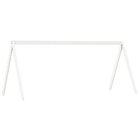 Letto a Castello senza Materasso-Struttura Letto a Castello Bianco 90x190cm Massello Pino 449691