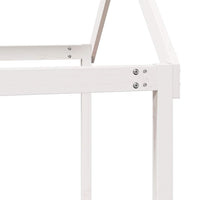 Letto a Castello con Tetto Bianco 90x200 cm in Legno di Pino