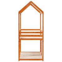 Letto a Castello con Tetto Cera 90x200 cm Legno Massello Pino