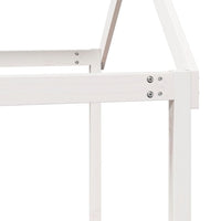 Letto a Castello con Tetto Bianco 90x200 cm in Legno di Pino 3282120