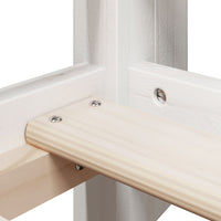 Letto a Castello con Tetto Bianco 80x200 cm Legno Massello Pino